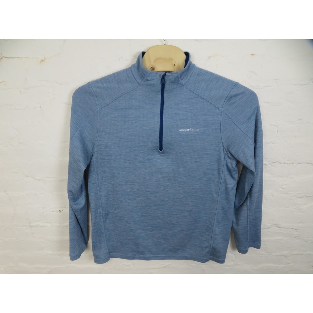 Vineyard Vines 1/4 Zip Pullover Mens Large Blue Performance Long Sleeve Top